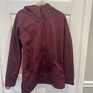 The North Face Red Hooded Zip-Up Jacket